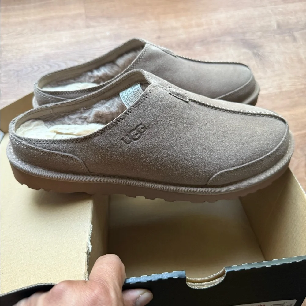 UGG Men’s Slip-On Suede Loafers in Taupe